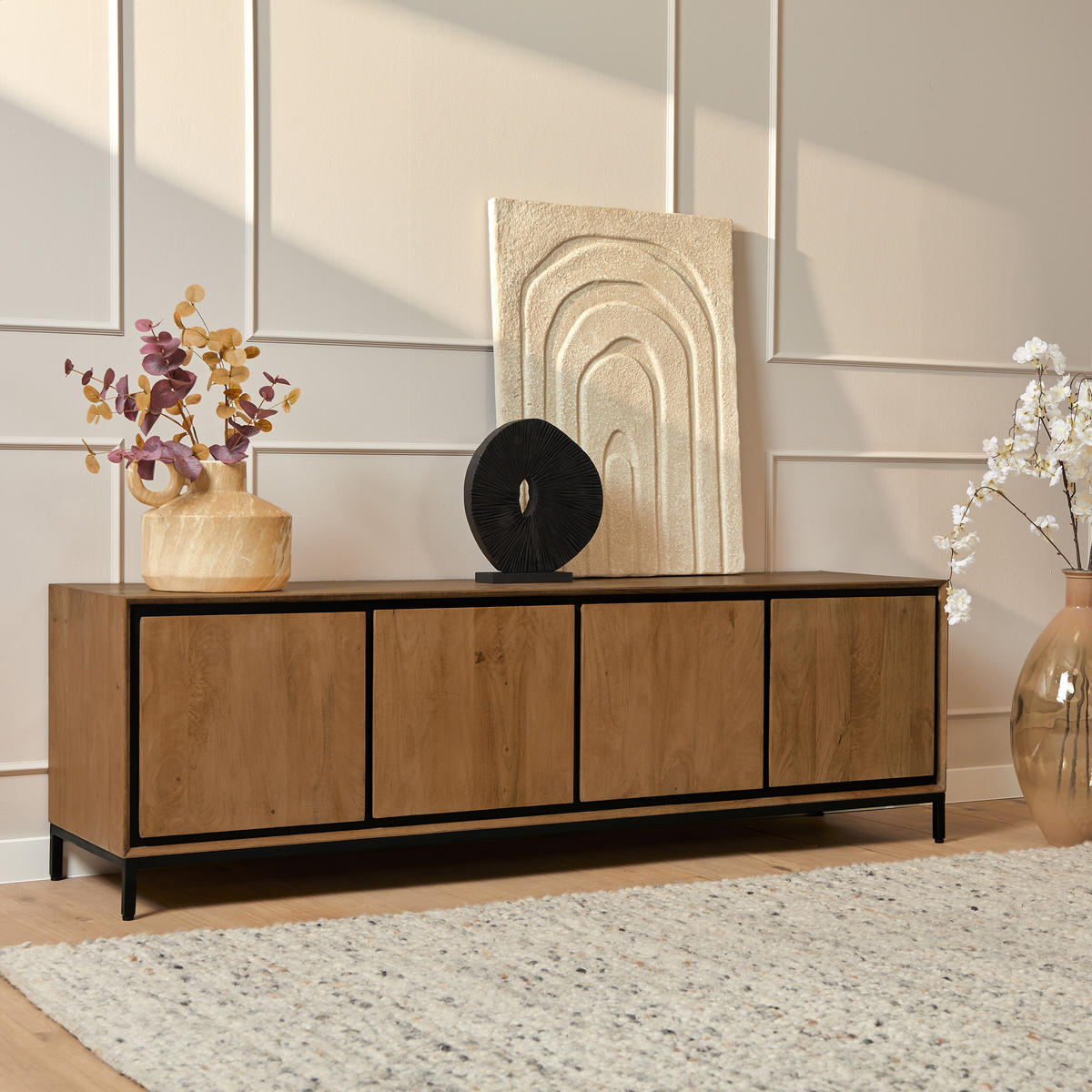 TV-MÖBEL RichWood Braun 45/180/55 cm - Braun, Holz (180/55/45cm) - Starfurn