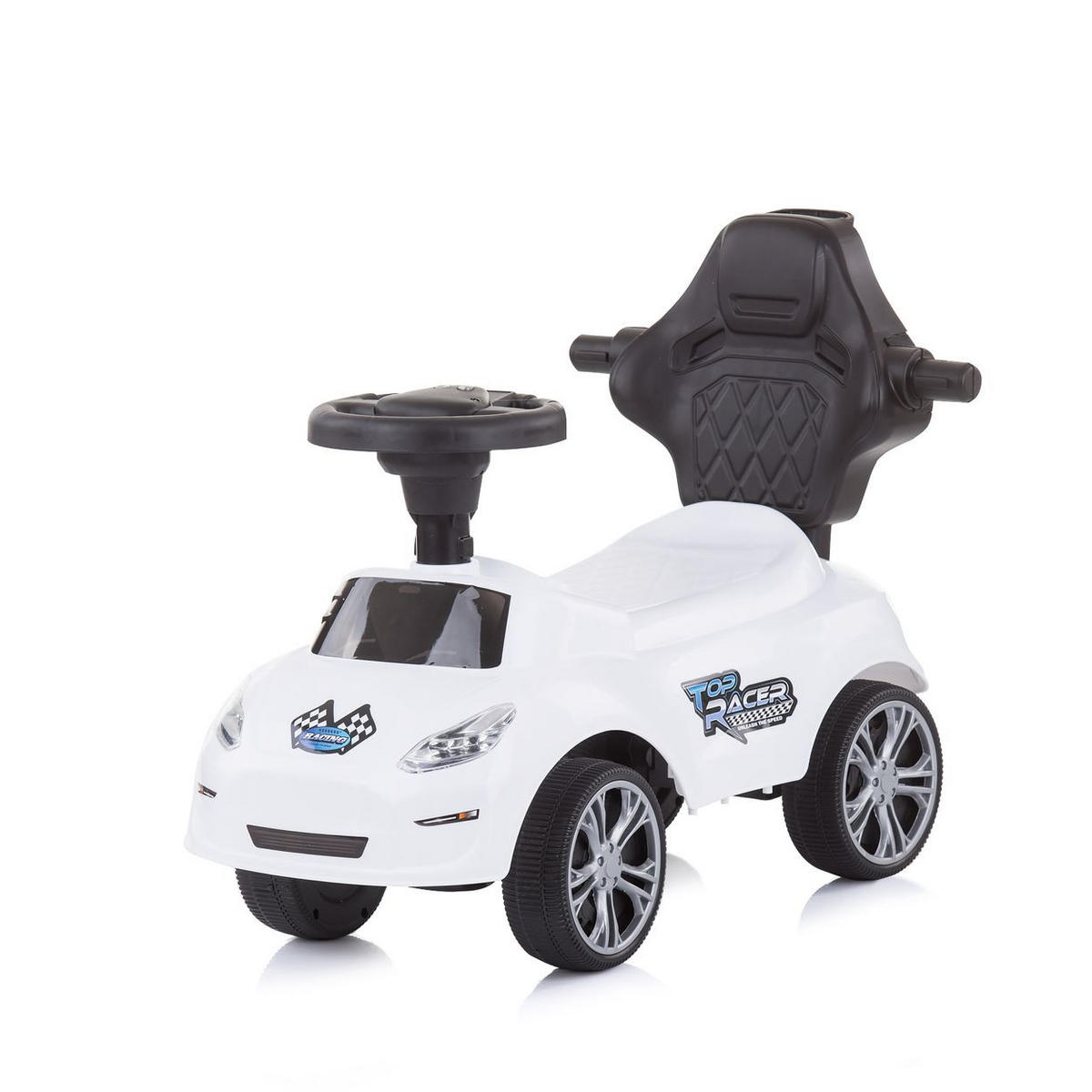 RUTSCHER 2 in 1 Turbo weiß Schubstange Musikfunktion Rückenlehne - Weiß, Kunststoff (57/28/88cm) - Chipolino