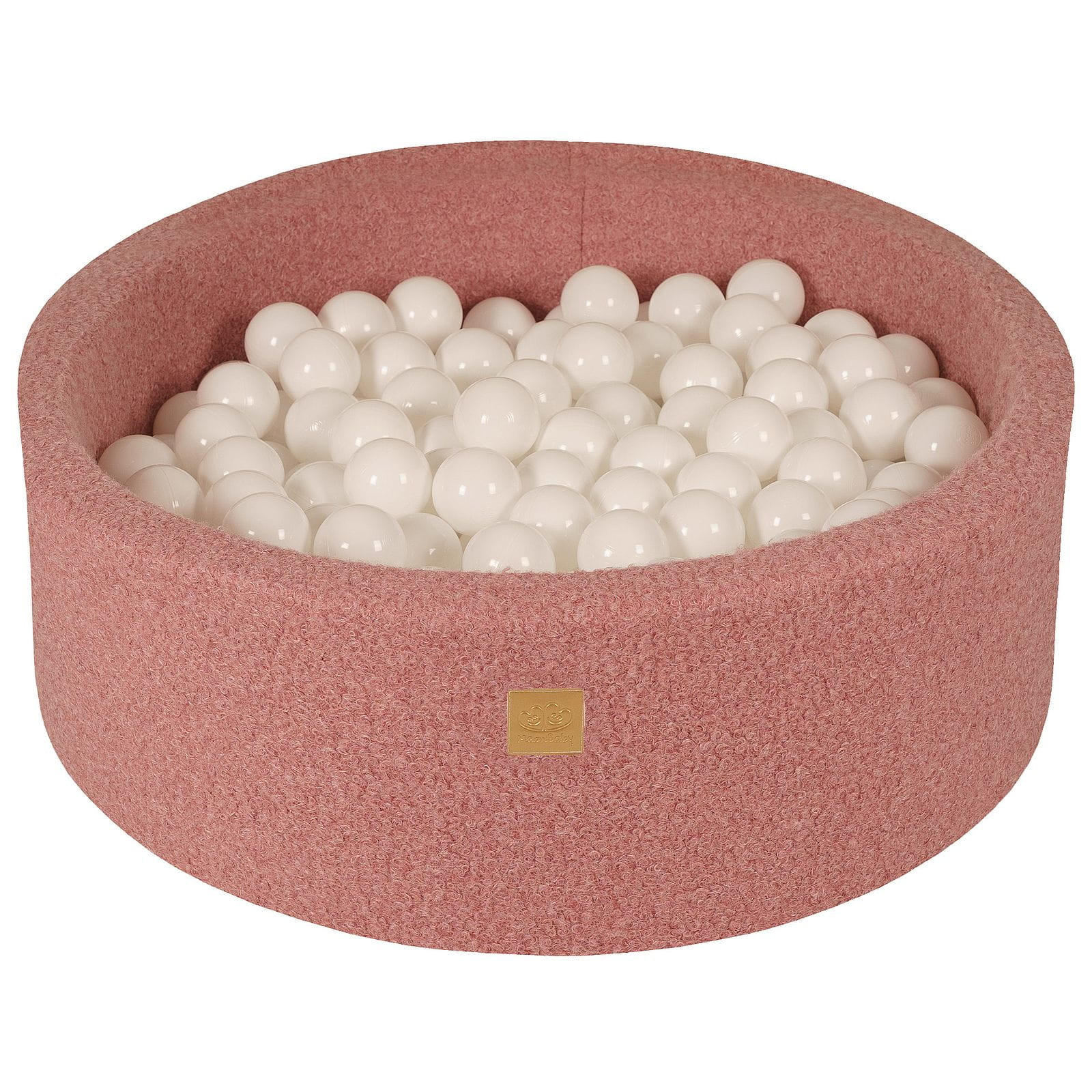 BÄLLEBAD für Kinder, Boucle, Rosa - Pink/Weiß, Textil (90/90/30cm) - MeowBaby