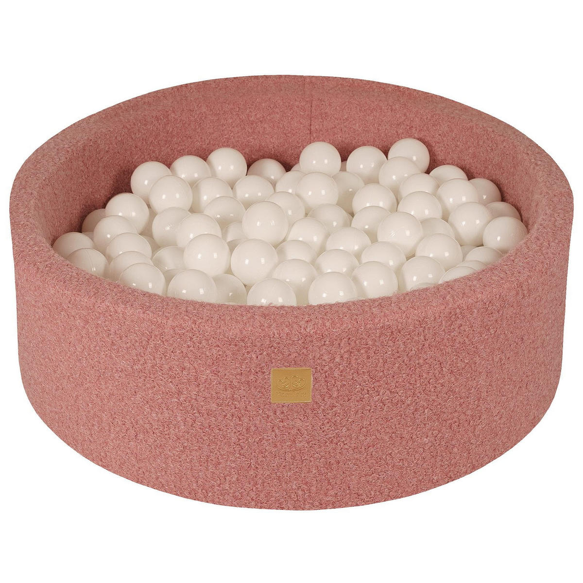BÄLLEBAD für Kinder, Boucle, Rosa - Pink/Weiß, Textil (90/90/30cm) - MeowBaby
