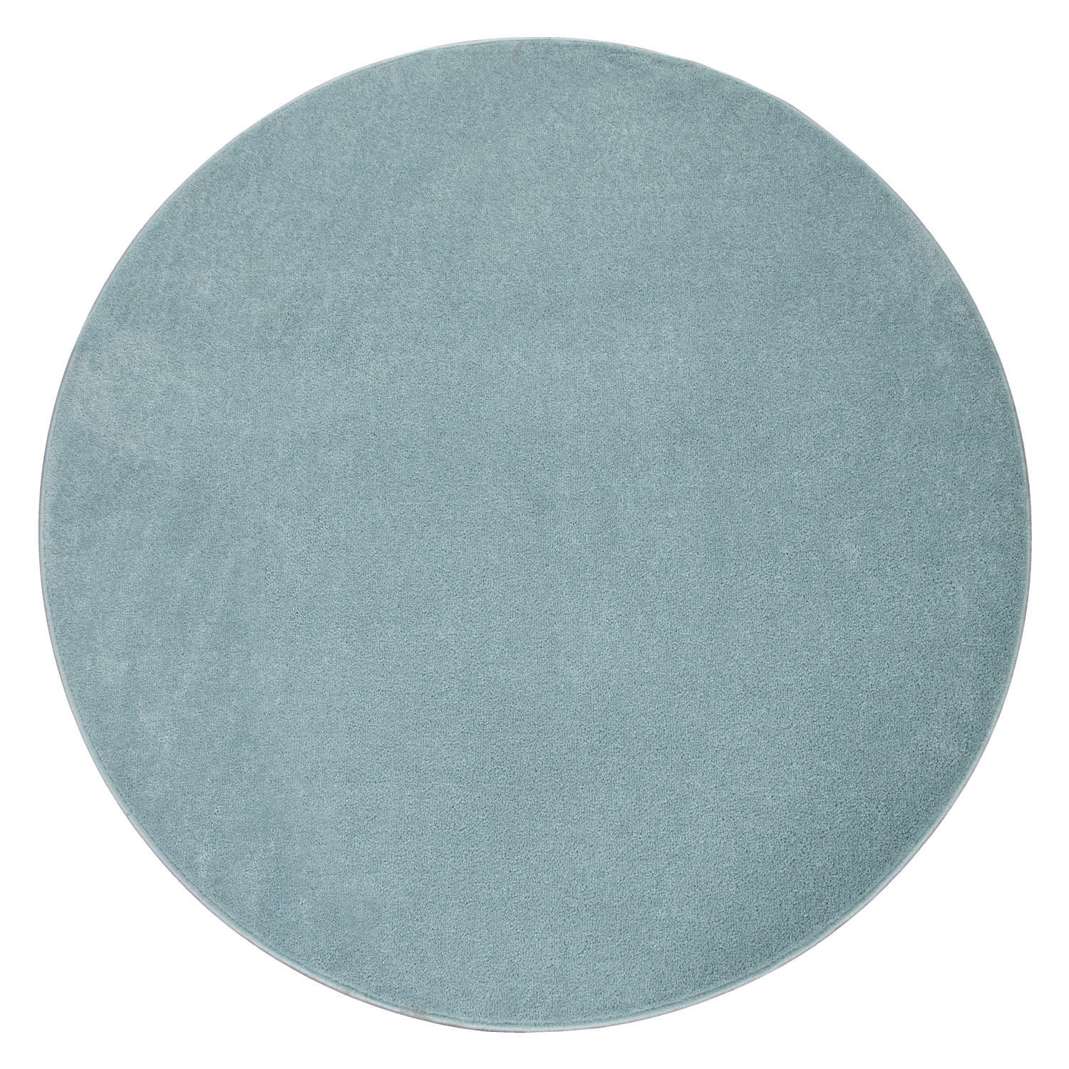 KURZFLORTEPPICH Waschbar, einfarbig, Türkis, Ø 120 cm - Blau, Textil (120/120cm) - KADIMA DESIGN