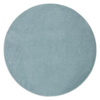KURZFLORTEPPICH Waschbar, einfarbig, Türkis, Ø 120 cm - Blau, Textil (120/120cm) - KADIMA DESIGN