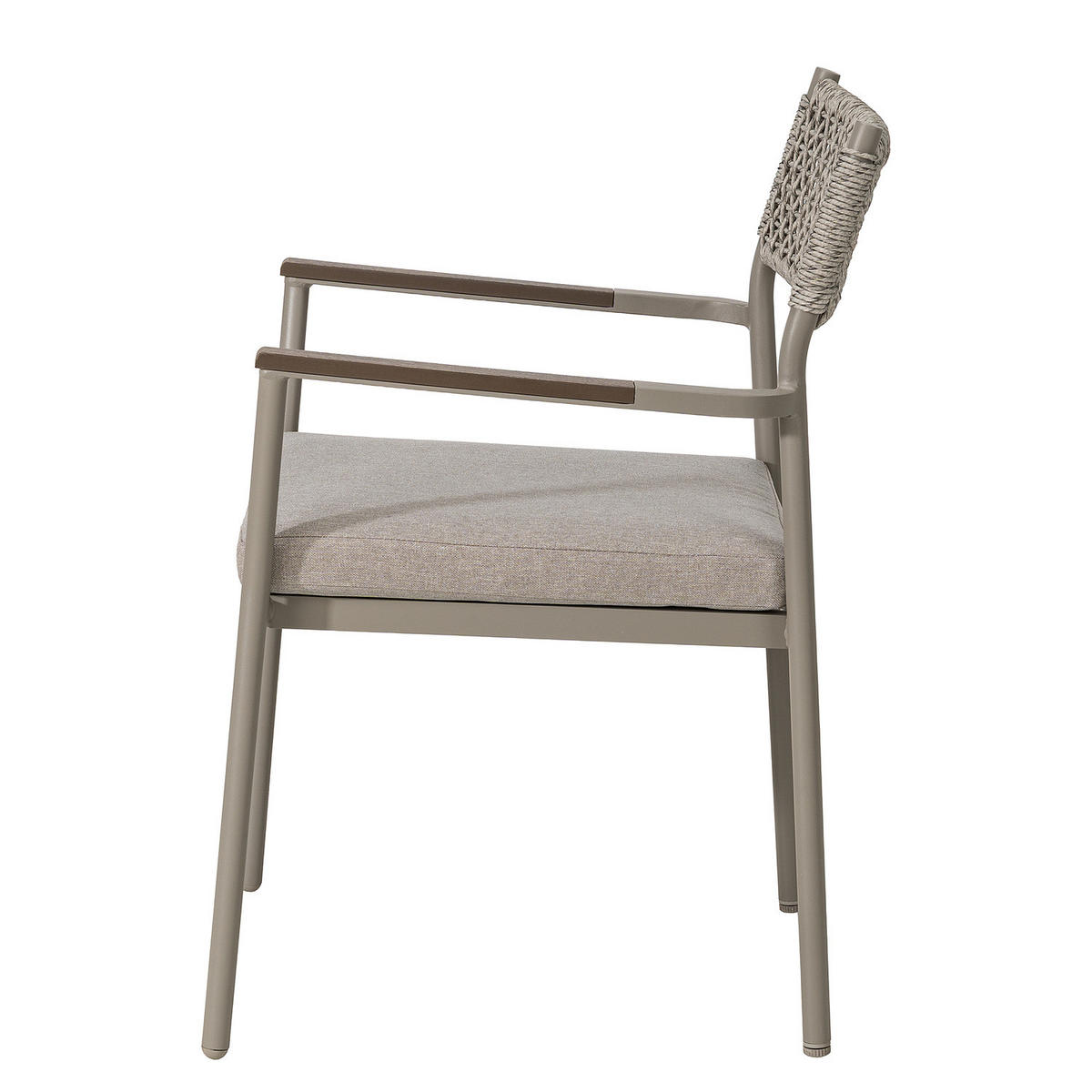 GARTENSTUHL - 2er-Set - Aluminium / Polyester - Grau - Grau, Kunststoff/Textil (58/82/60cm) - home24