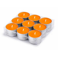 TEELICHT mit Duft - Sonnenschein - 18er Pack - Orange, Naturmaterialien (4/1.5/4cm) - HS Candle