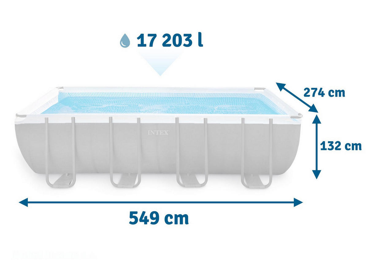 POOL SET 549 x 274 x 132 cm, 18in1 - 26356 - Blau, Textil (549/132/274cm)