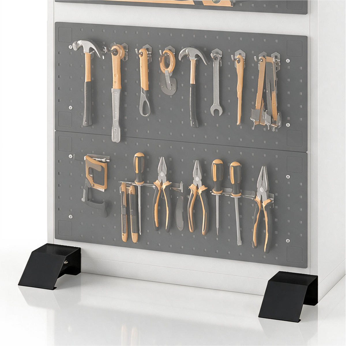 STÜTZFÜSSE für den Schrank MEGAN, 2 Stück, 120 x 80 x 190 mm - Schwarz, Metall (8/12/19cm) - Jan Nowak