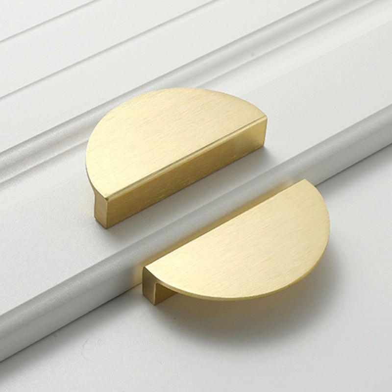 LOT de 1 poignées de tiroir ou d’armoire en forme de demi-lune en laiton brossé Doré 10 cm - Goldfarben, Metall (4.9/2/10cm)