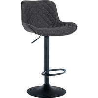 BARHOCKER Minerva Stoff schwarz - Schwarz, Textil/Metall (48/105/54cm) - TPFLiving