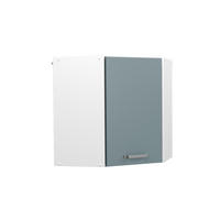 ECKHÄNGESCHRANK R-Line Blau-Grau 57 cm - Blaugrau/Weiß, Holzwerkstoff (57/60/34.1cm) - Vicco
