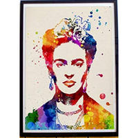 POSTER Frida A4 Schwarzer Rahmen - Schwarz, Papier (29.7/5/21cm) - Nacnic