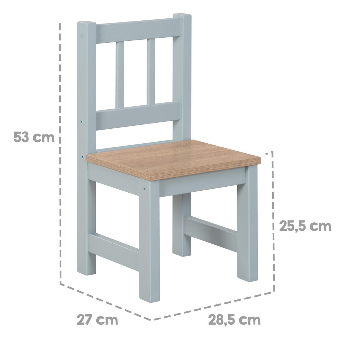 KINDERSITZGRUPPE Woody - Taupe/Sonoma Eiche, Holzwerkstoff (56/49/56cm) - Roba