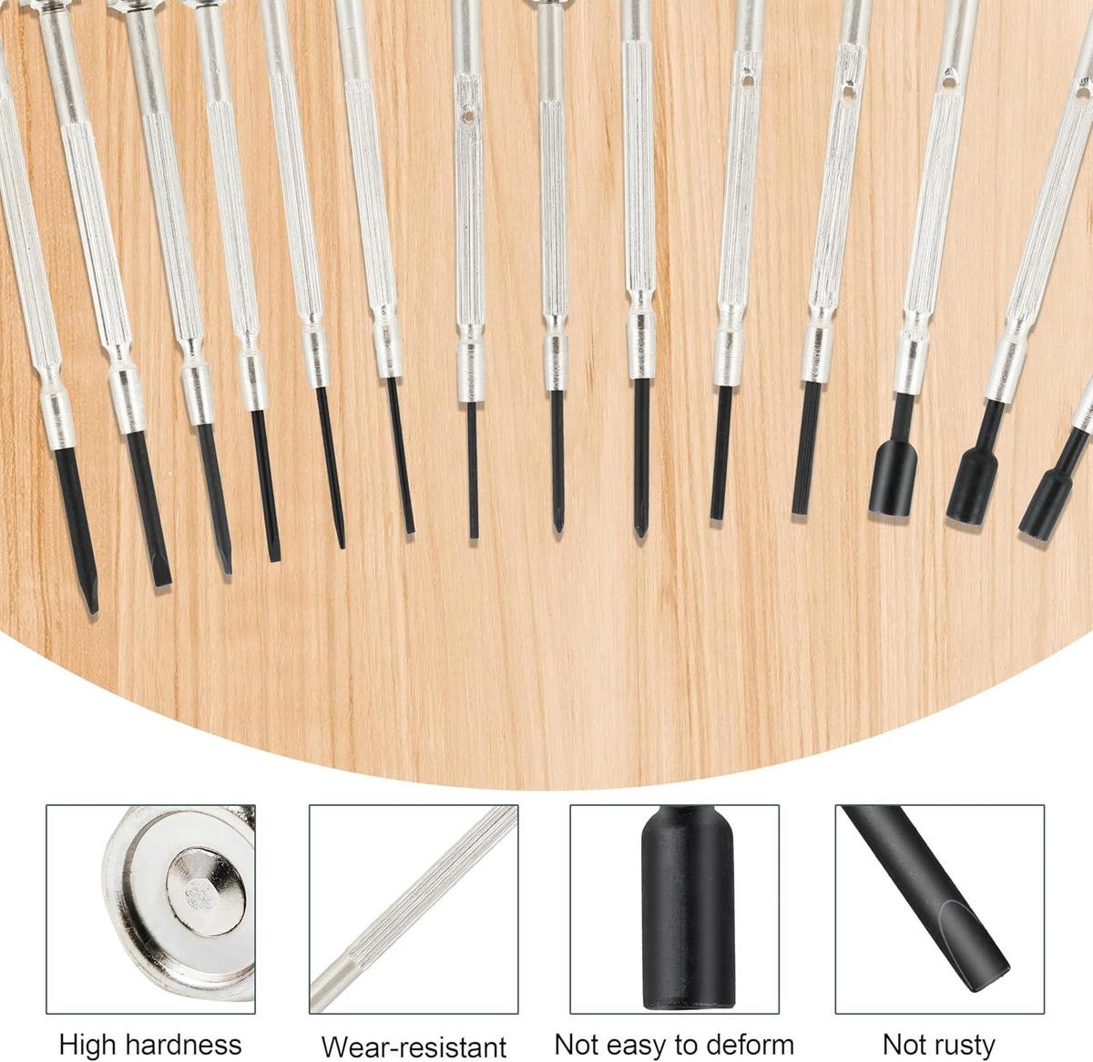 SCHRAUBENDREHER-SET – 16-in-1 – zur Reparatur von Brillen und Uhren - Silberfarben, Metall (13.5/21/1cm) - DCA