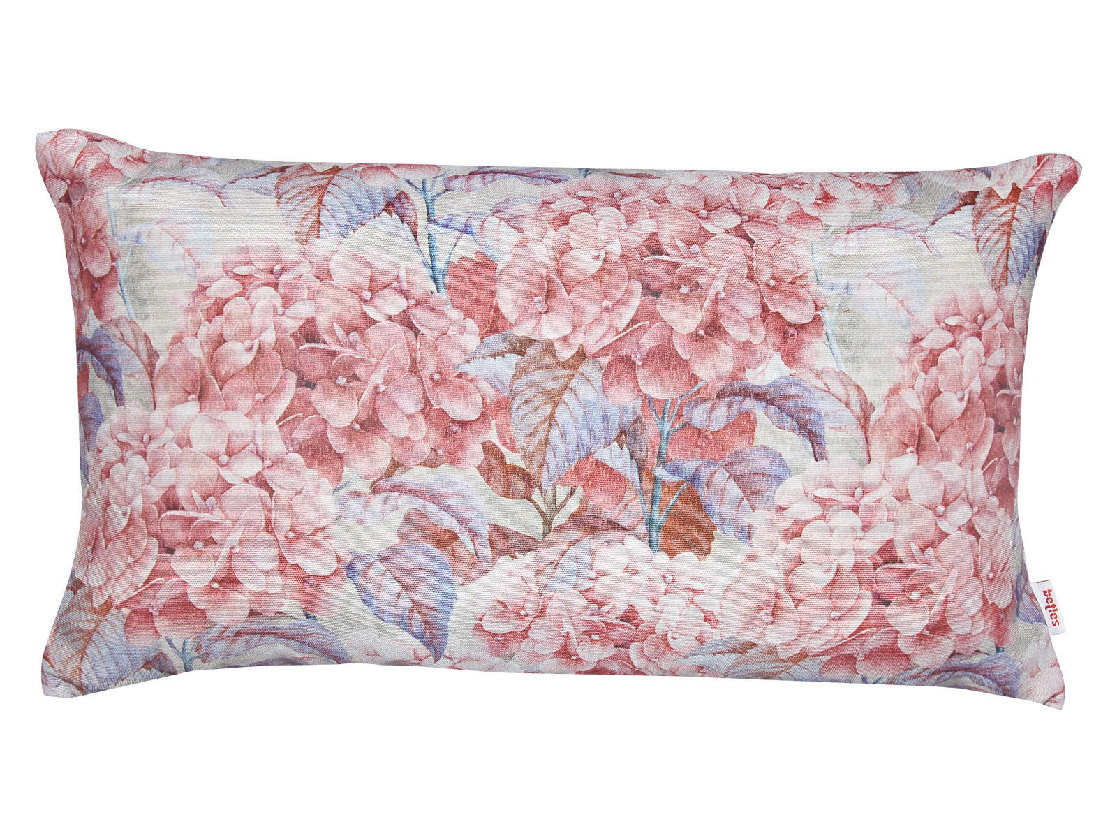 KISSENHÜLLE Hortensie flieder-mauve Mischgewebe 50/30 cm - Flieder/Mauve, Textil (30/50cm) - beties Heimtextil