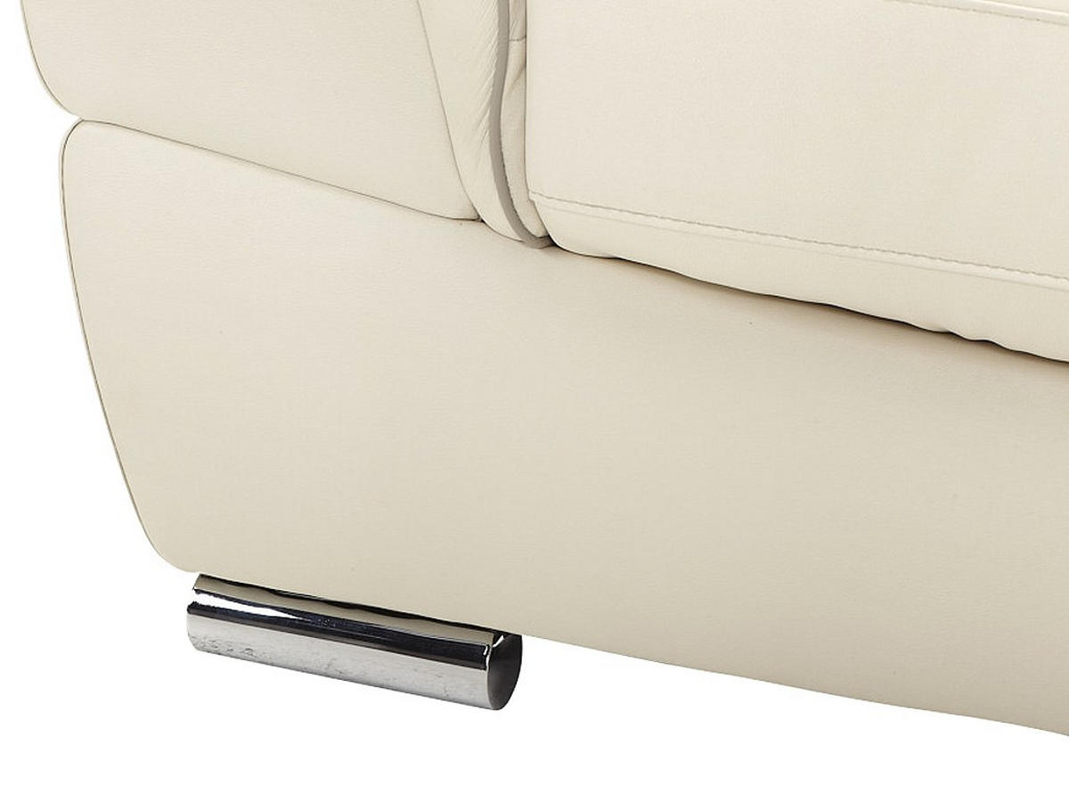 SESSEL mit gerader Rückenlehne - 1 -Sitzer - Leder - elfenbeinfarben - THIBAULT - Weiß, Leder (115/87/93cm) - Vente-Unique