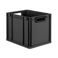 EUROBOX NextGen Color 32x30x40 cm 30 Liter Griffe schwarz offen, Schwarz - Anthrazit/Schwarz, Kunststoff (30/32/40cm) - PROREGAL