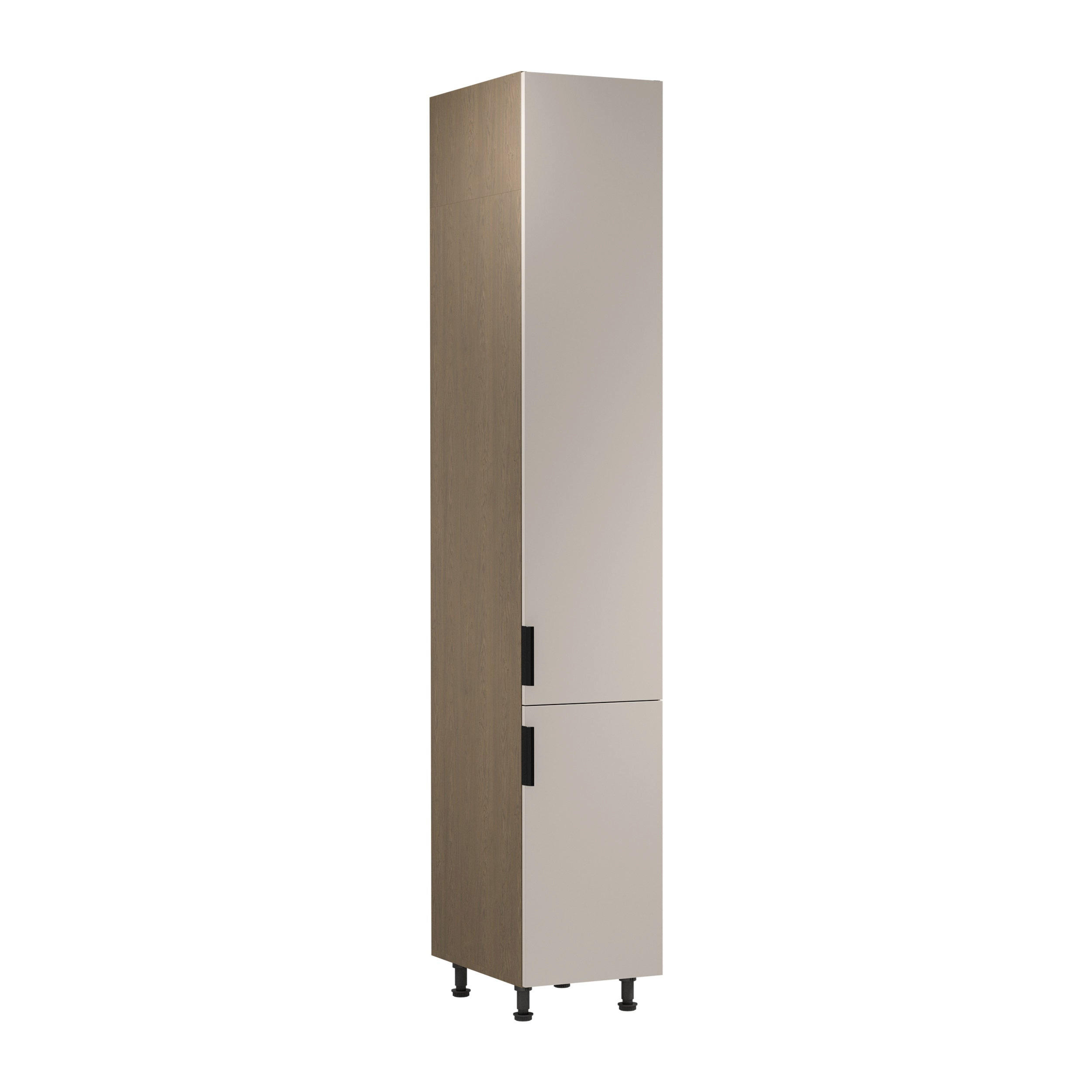 HOCHSCHRANK D40SPWN P/L – Sorento Beige – Beige / Eiche - Eichefarben/Beige, Holzwerkstoff (40/247/58cm) - ROYAL24_MARKT
