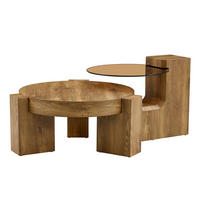 COUCHTISCH-SET Natur und Braun 2er-Set - Naturfarben, Holzwerkstoff (61/61/30cm) - PANGIVO