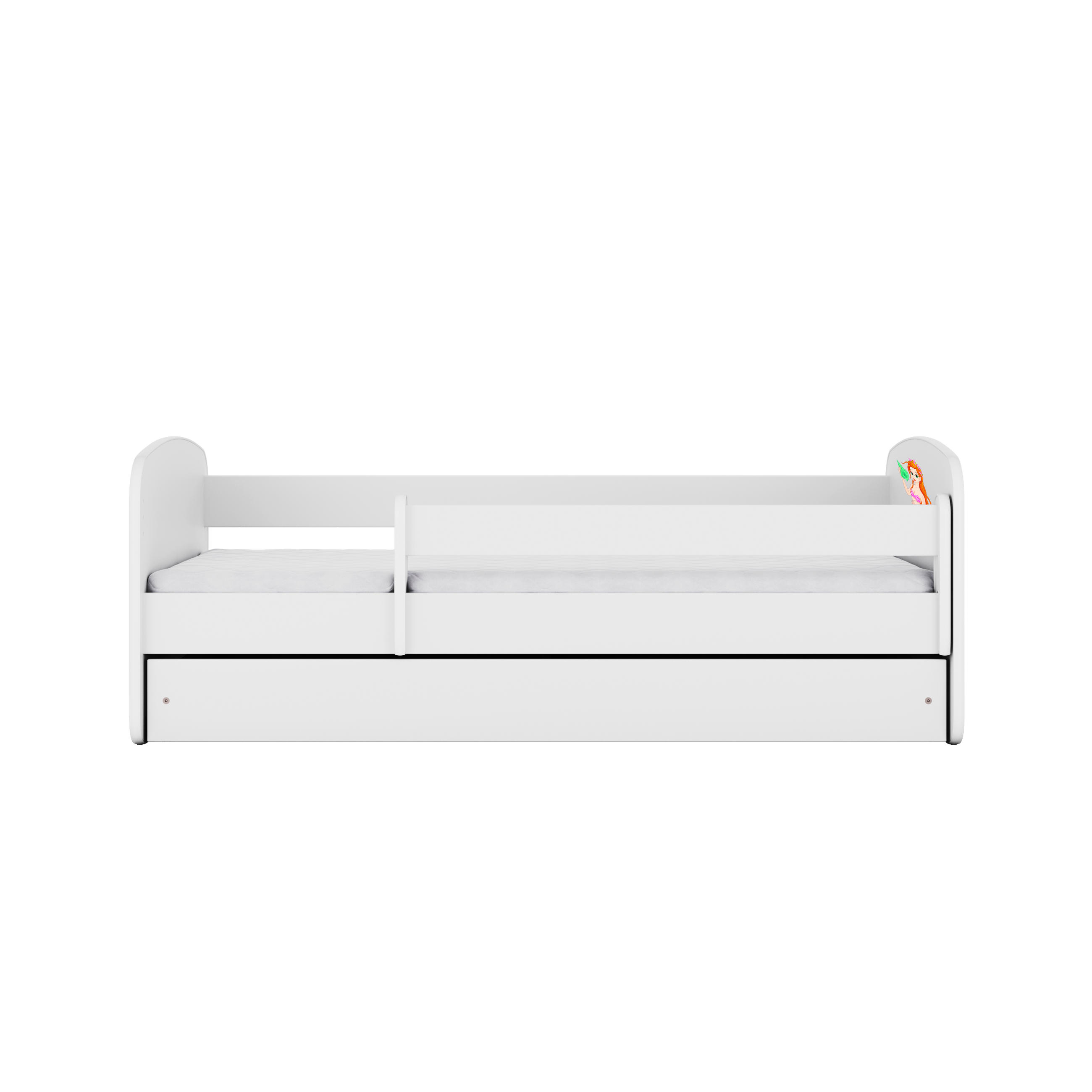KINDERBETT Meerjungfrau mit Schublade 160/80 90/61/164 - Weiß, Holzwerkstoff (80/160cm) - RAUMHIRSCH FURNITURE