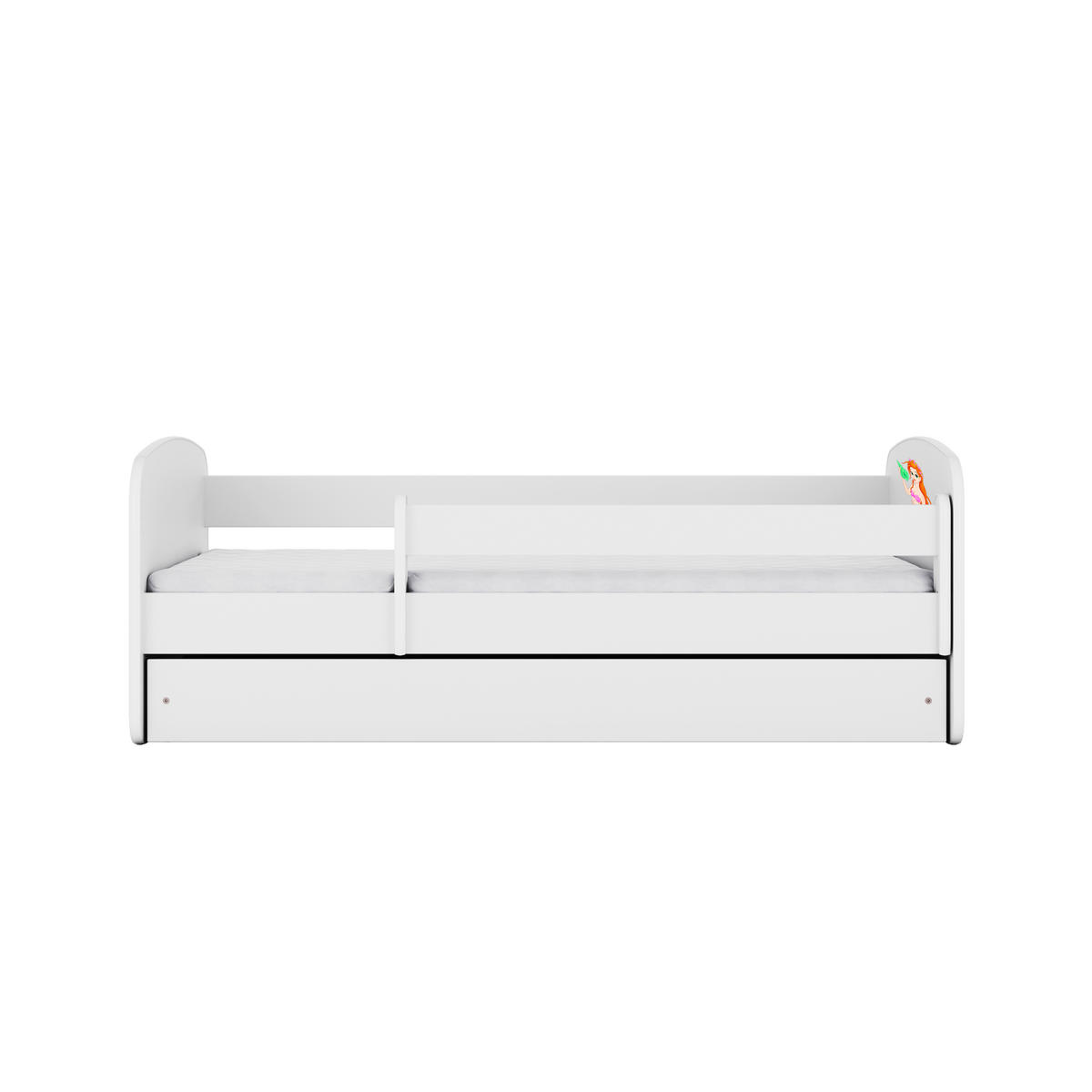 KINDERBETT Meerjungfrau mit Schublade und Matratze 180/80 - Weiß, Holzwerkstoff (80/180cm) - RAUMHIRSCH FURNITURE