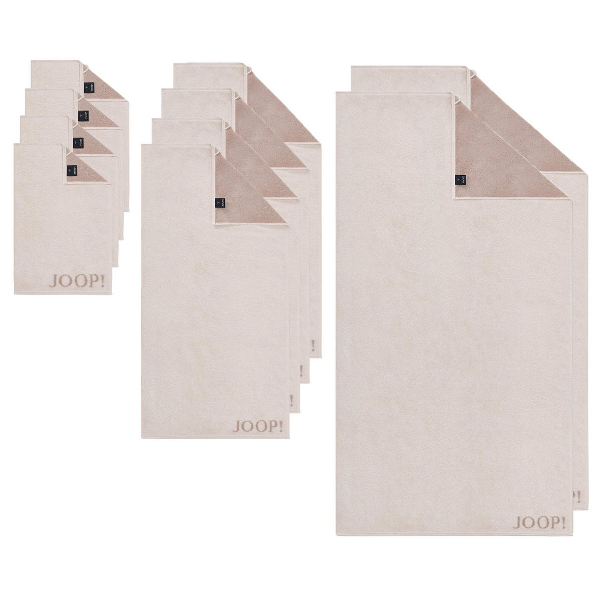 HANDTUCH Unisex Classic Beige Baumwolle 10er Pack - Creme, Textil (200/135cm) - Joop!