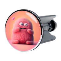 WASCHBECKENSTÖPSEL Coco - Pink, Kunststoff/Metall (4/7/7cm) - Sanilo