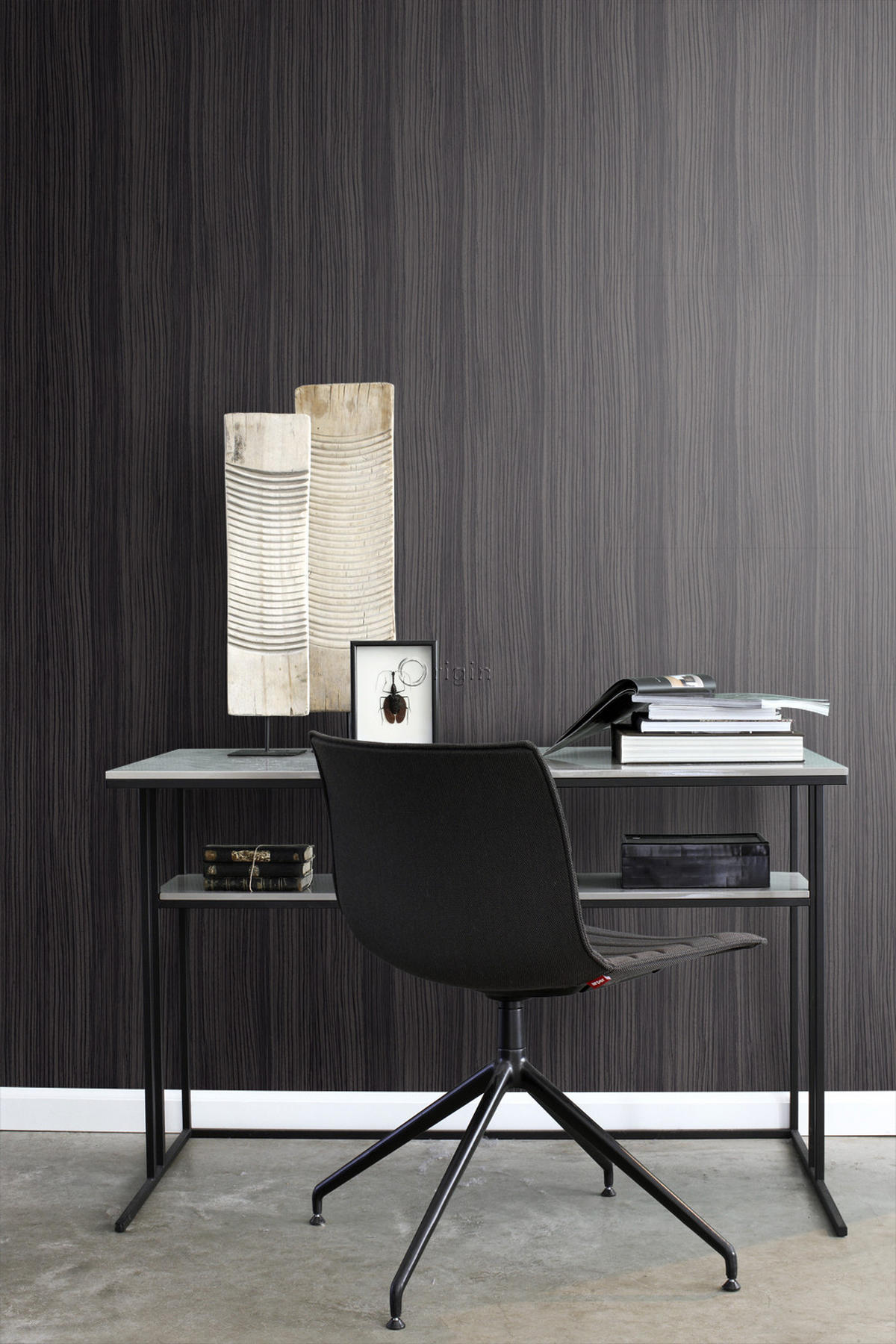 TAPETE Streifenmuster 53 cm x 10.05 m - Lila, Papier (53/1000cm) - Origin Wallcoverings