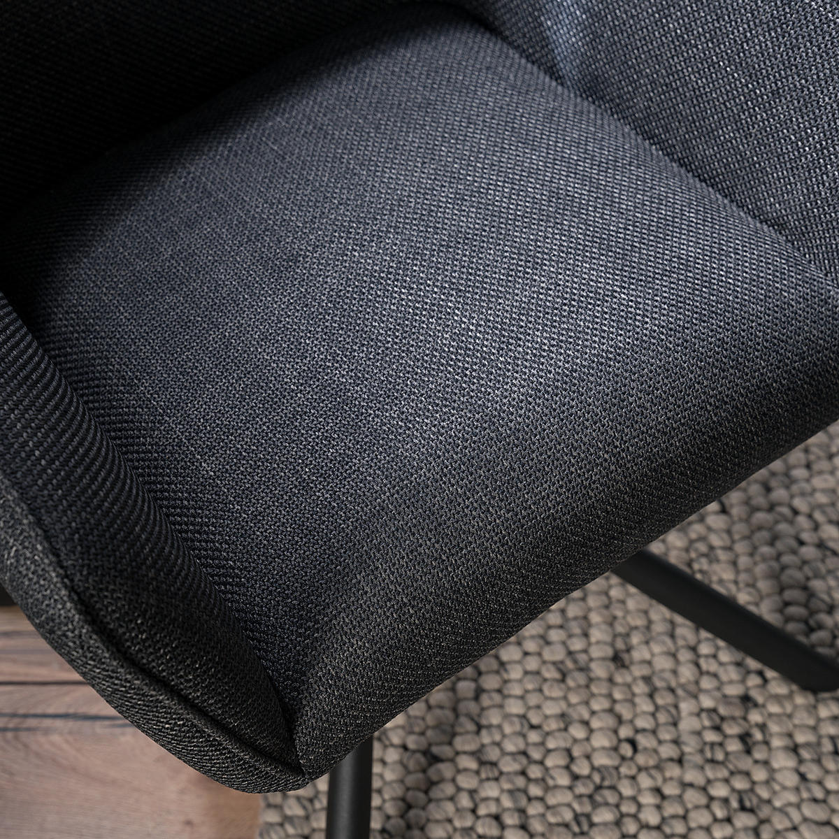 ARMLEHNENSTUHL - Drehbar - Anthrazit, Textil (63/88/62cm) - home24