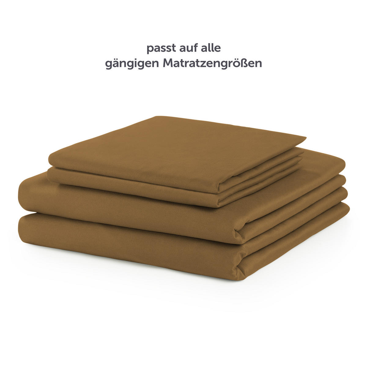 BETTLAKEN 3er Set - Spannbettlaken 180x200x30cm 2X Kissenbezug 50x80cm - Pumpkin Spice - Orange, Textil (180/200cm)