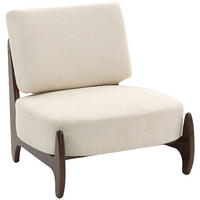 SESSEL DE-13303 Chenille-Stoff & dickes Polster Creme - Creme, Holz (72/81/73.5cm) - ComfortXL