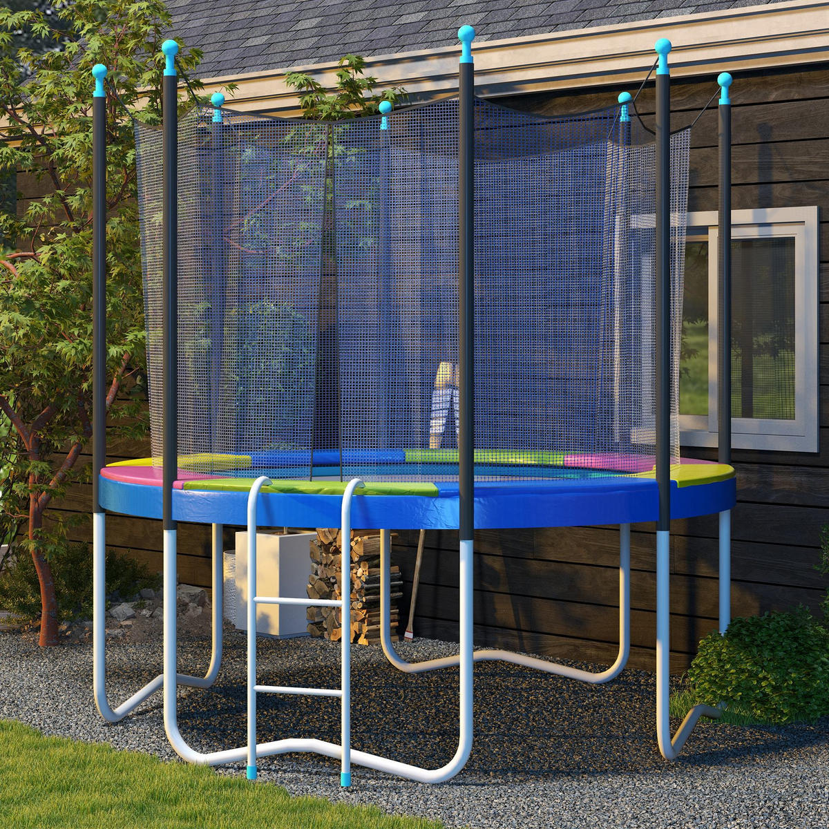 TRAMPOLIN Randabdeckung Ø305 cm Trampolin Randschutz mit UV Schutz Bunt - Multicolor, Kunststoff (305/305cm) - SPORTNOW