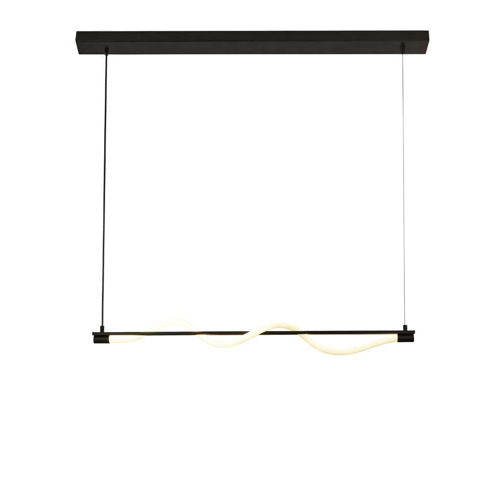 LED HÄNGELEUCHTE Schlange Schwarz Weiß - Schwarz, Metall (100.5/10/11cm)