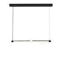LED HÄNGELEUCHTE Schlange Schwarz Weiß - Schwarz, Metall (100.5/10/11cm)