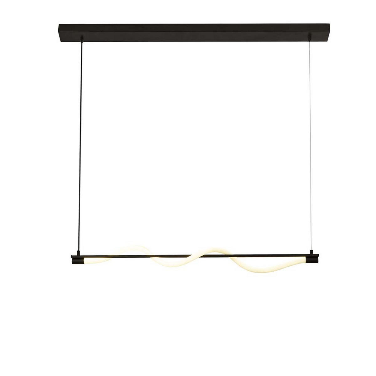 LED HÄNGELEUCHTE Schlange Schwarz Weiß - Schwarz, Metall (100.5/10/11cm)