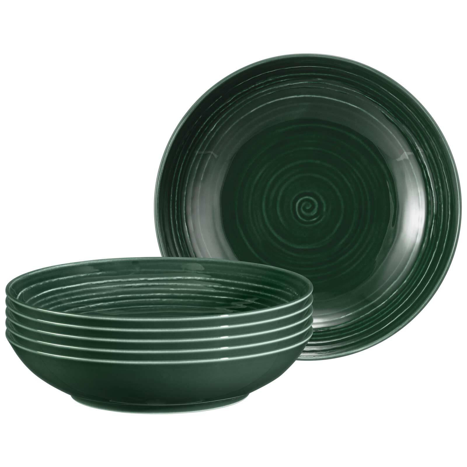 SUPPENTELLER Terra Moosgrün ø 21,2 cm 6er Set - Dunkelgrün, Keramik (21.2cm) - Seltmann Weiden