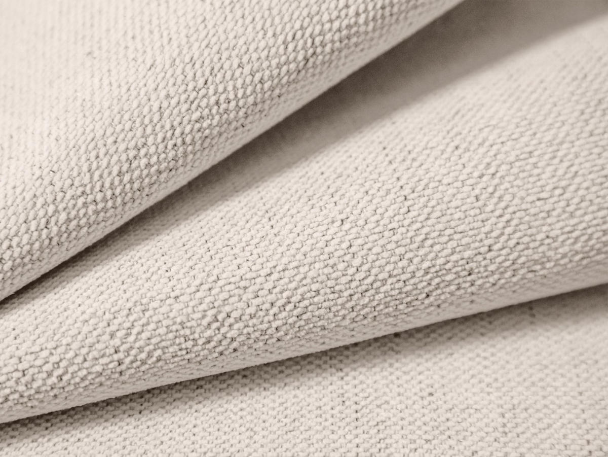 BETT mit Bettkasten und Kopfteil Lupine aus strukturiertem Stoff leichtes beige 140x200cm - Creme, Textil (140/200cm) - Micadoni