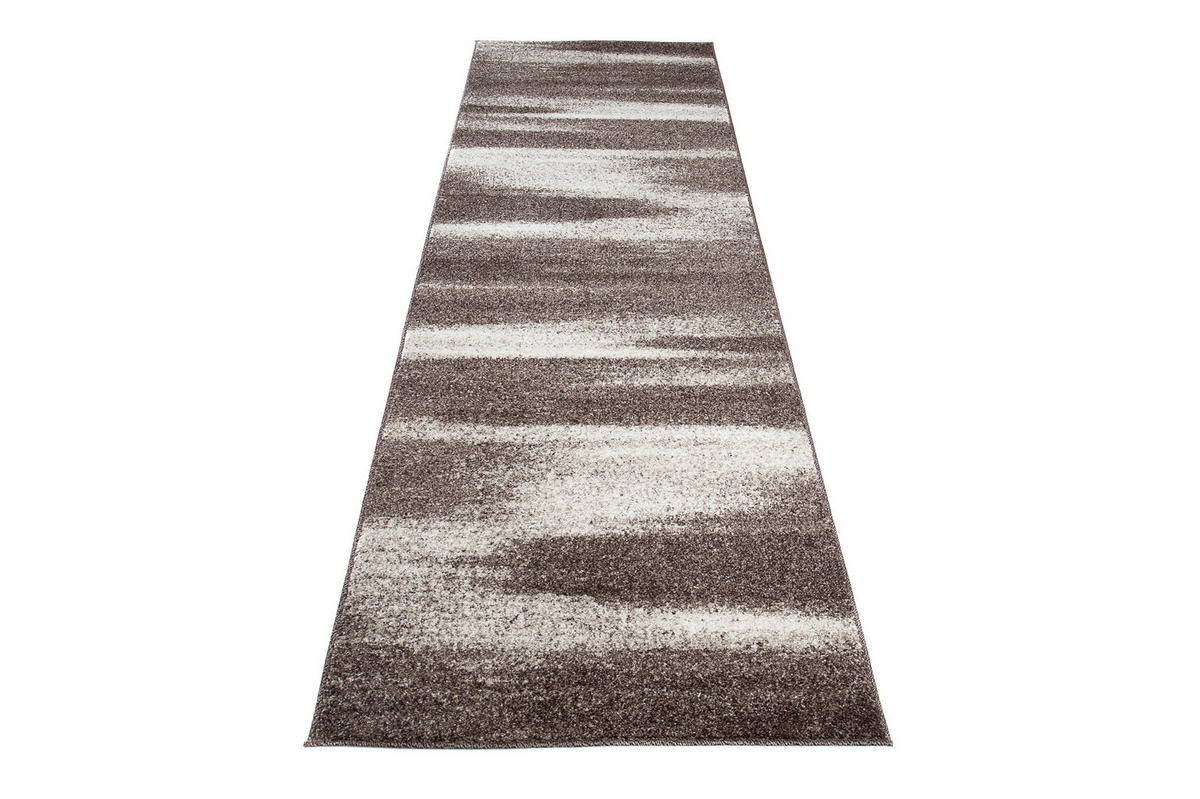 TEPPICHLÄUFER SARI hellbraun abstrakt 100/500 cm - Hellbraun, Textil (100/500cm) - Tapiso