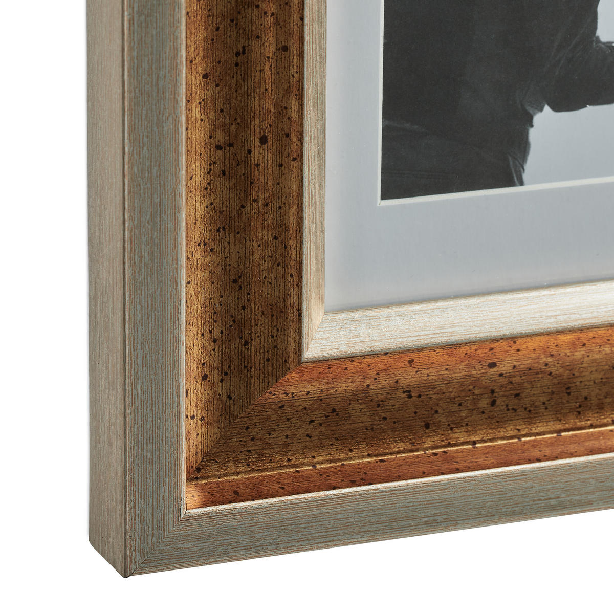 2XBILDERRAHMEN - Goldfarben, Glas/Kunststoff (20/25/2cm) - Relaxdays