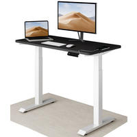 SCHREIBTISCH Elektrisch Höhenverstellbarer HomeOne 120x60cm Weiß/Schwarz mit Memory-Funktion, Anti-Kollisions Technologie - Schwarz/Weiß, Holzwerkstoff (60/120/72cm) - Desktronic