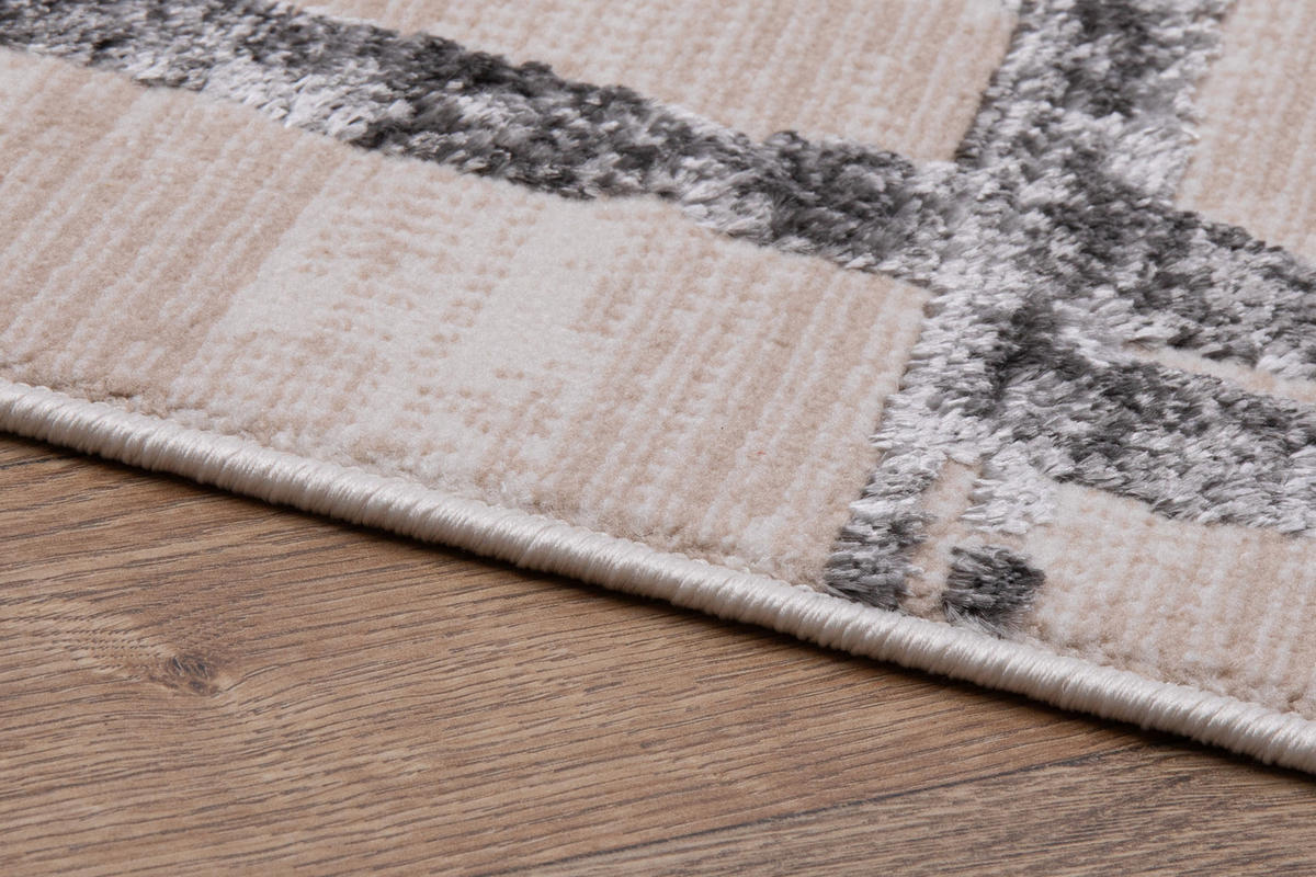 TEPPICH CRYSTAL Creme Grau 200/300 cm - Creme/Grau, Textil (200/300cm) - Tapiso