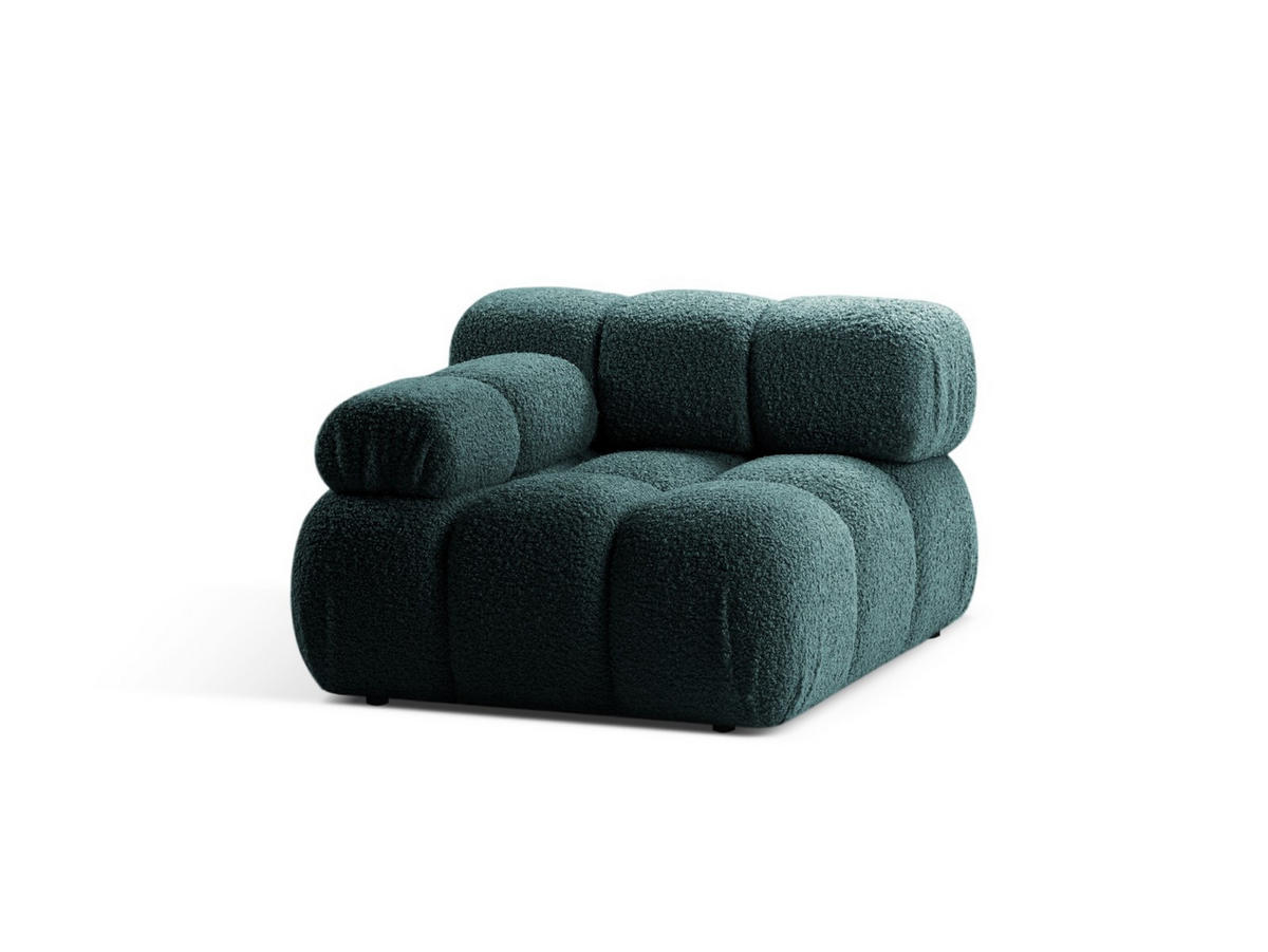 MODUL links Bellis aus Boucle petrol - Petrol, Textil (94/70/94cm) - Micadoni