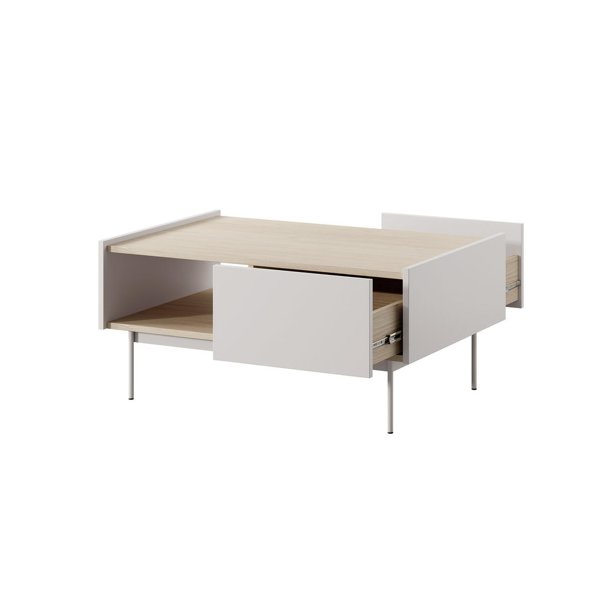 COUCHTISCH Color Beige, mit Schubladen - Beige, Holzwerkstoff (65/97/45cm) - Bettso