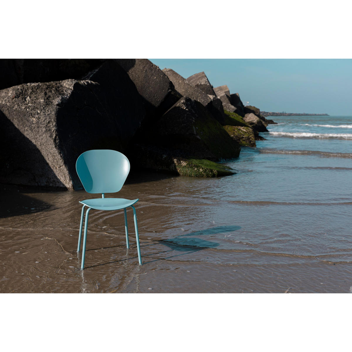 ESSZIMMERSTUHL The Ocean Chair Blau - 2 er Set - Blau, Kunststoff (43/85.5/55cm) - Zuiver