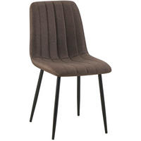 STUHL Stoff Braun - Schwarz/Braun, Textil/Metall (45/88/53cm) - CLP