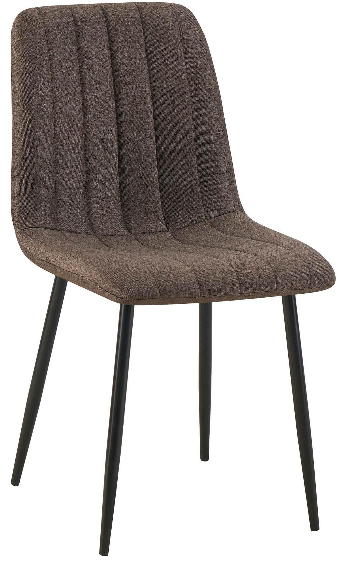 STUHL Stoff Braun - Schwarz/Braun, Textil/Metall (45/88/53cm) - CLP