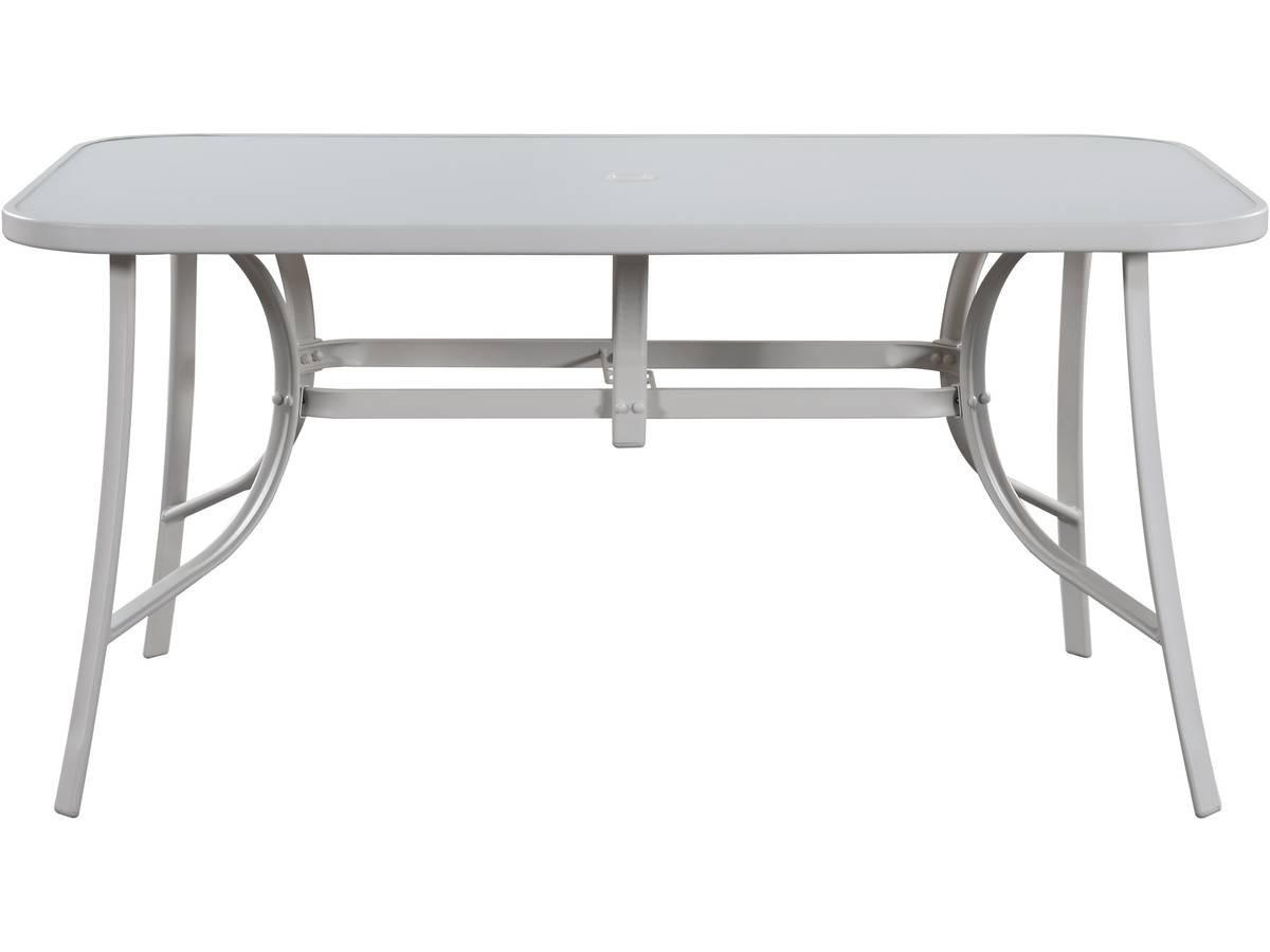 GARTENTISCH cordoba weiss - Weiß, Glas (150/90/72cm) - Habitat Garten