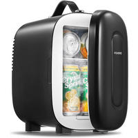 MINIKÜHLSCHRANK 5L - Schwarz, Metall (16/23/27cm) - FOHERE