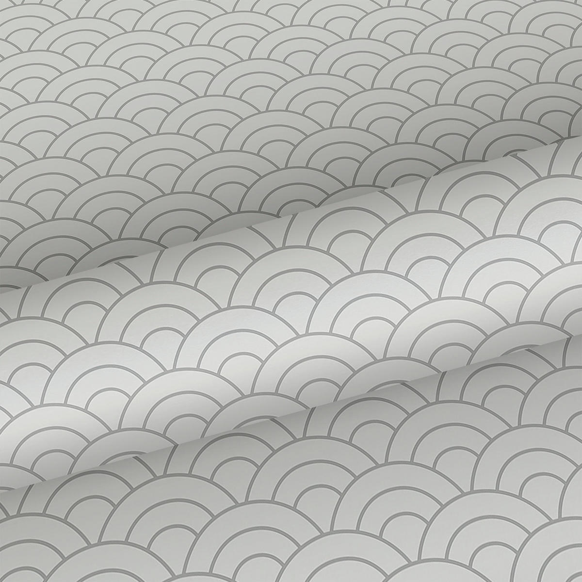 TAPETE Art Decó Muster 53 cm x 10 m - Grau, Papier (53/1000cm) - Sanders & Sanders