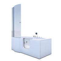 SENIORENDUSCHE Whirlpool mit Tür S12D-EH-WP-R-EC - Weiß, Glas/Kunststoff (170/200/85cm) - AcquaVapore by Sandra Jentho