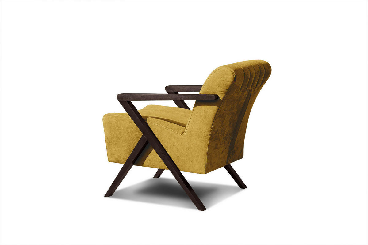 SESSEL LEBRON, gelb - Gelb, Holzwerkstoff/Textil (65/82/79cm) - Courtois Laville
