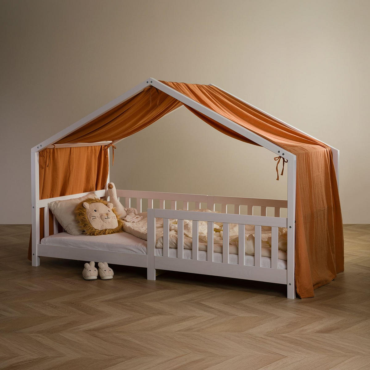 HAUSBETT-HIMMEL LIAN Kupfer - Kupferfarben, Textil - IDIMEX